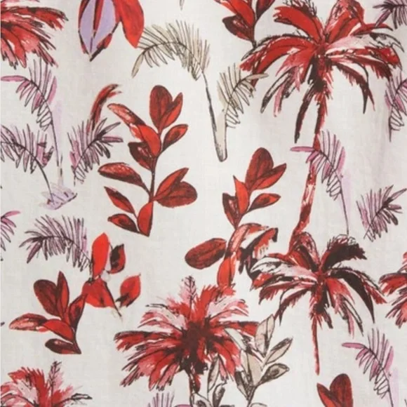 Ross & Gunn Italian 100% Cotton Hawaiian Print Short Sleeve Button-up Shirt - Picture 3 of 14